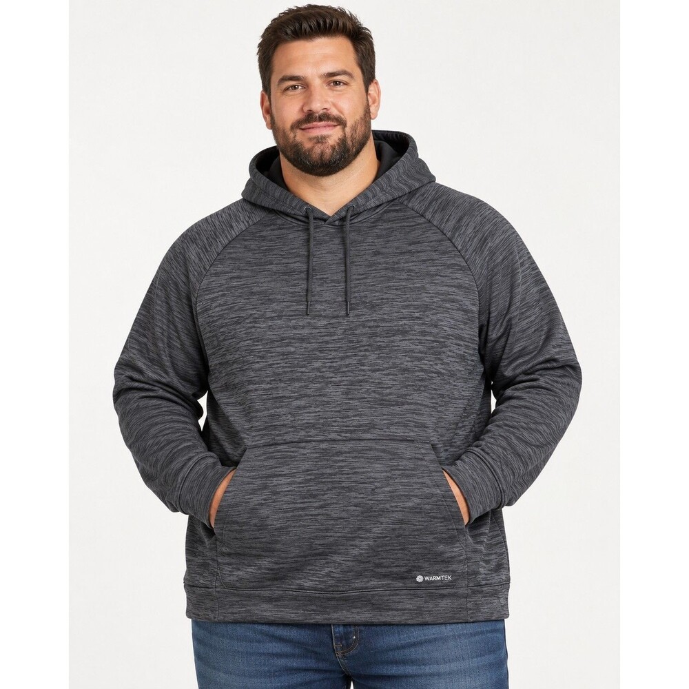 Tek Gear WarmTEK Men’s 3XLT Gray Black Pullover Hoodie Long Sleeve Athletic Top